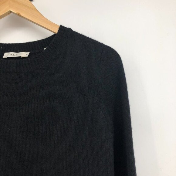 A.L.C. Black  Jonathan merino wool + cashmere ribbed hem tunic sweater XS - Picture 6 of 16